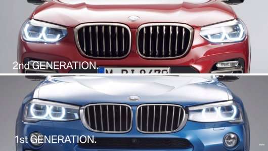 Компанія BMW показала на відео зміни в дизайні старого і нового кросовера Х4