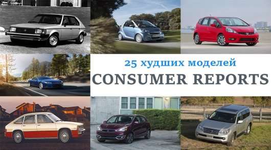 25 найгірших автомобілів, коли-небудь тестованих Consumer Reports