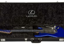 Lexus випустив електрогітару в унікальному синьому кольорі