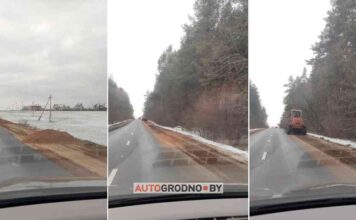 “бетонку “від гібулич до вільшанки зробили безпечніше: на вихідних підсипали узбіччя