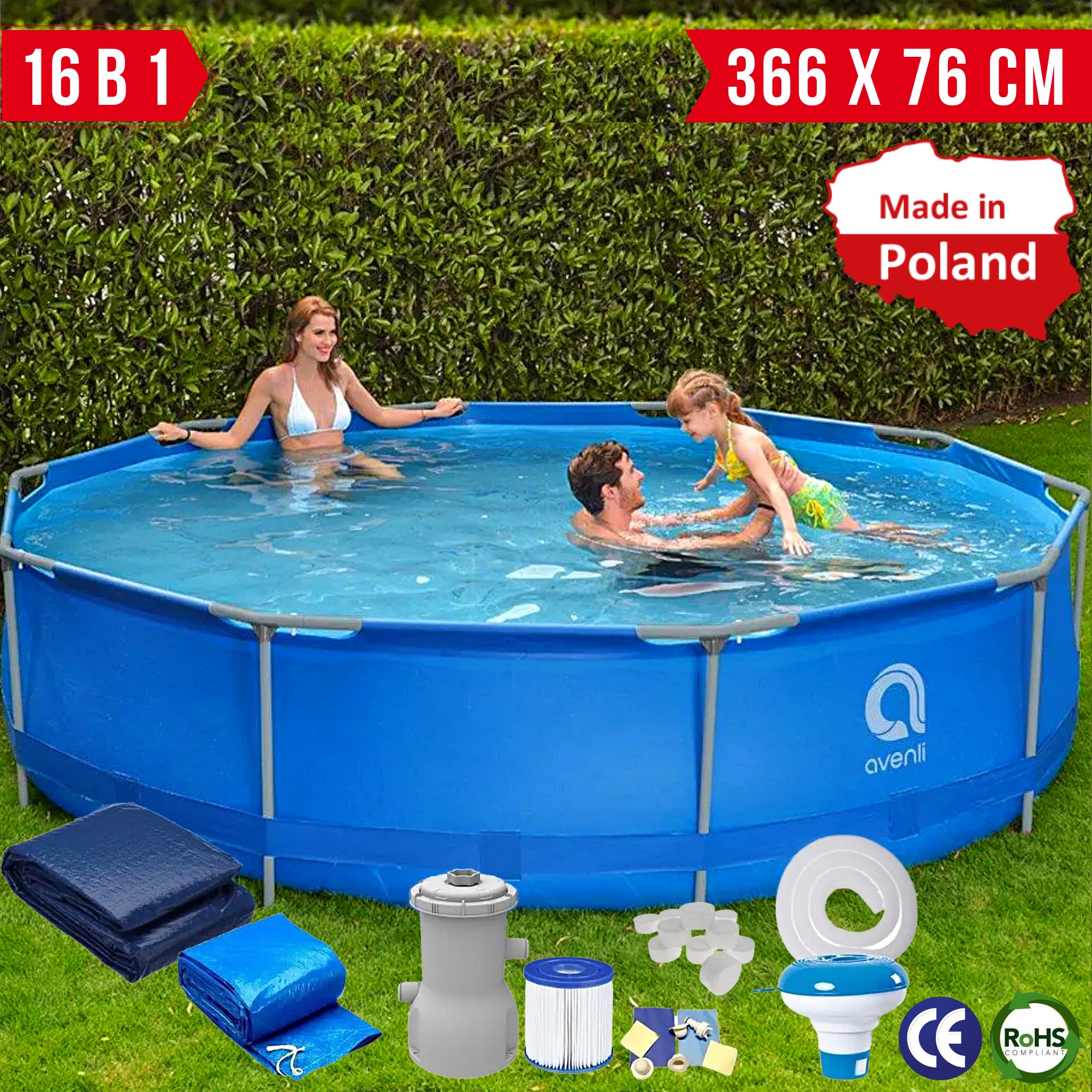 каркасний басейн в саду