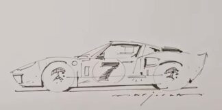 Maîtriser la silhouette : apprendre à dessiner l’emblématique Ford GT40